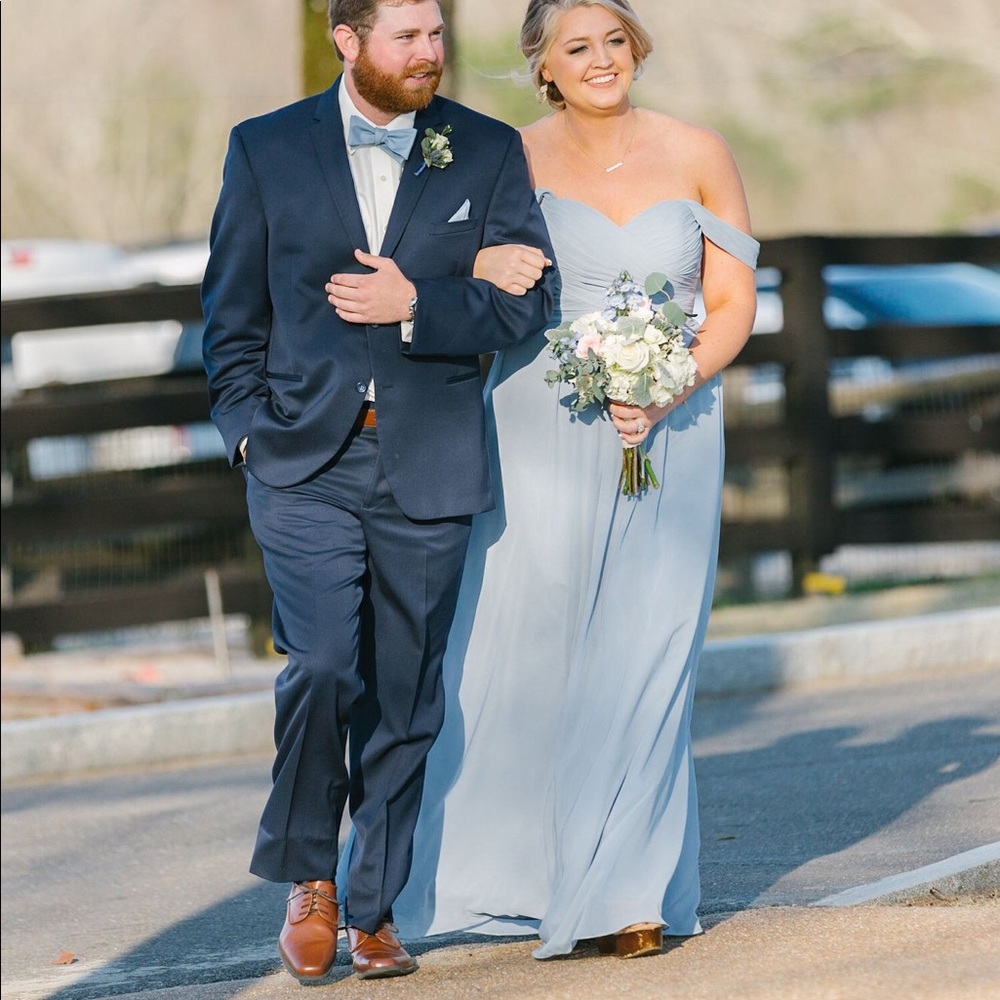 Azazie Corin Bridesmaid Dress in Dusty Blue